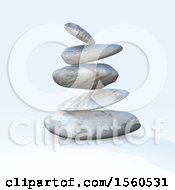 Poster, Art Print Of 3d Zen Balanced Rocks On A Shaded Background
