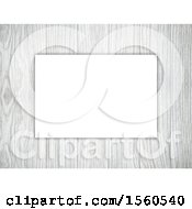 Clipart Of A 3D Render Of A Blank Piece Of White Paper On A Wooden Texture Royalty Free Illustration