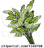 Clipart Of A Bunch Of Leaves Royalty Free Vector Illustration