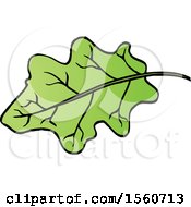 Clipart Of An Eggplant Leaf Royalty Free Vector Illustration by Lal Perera