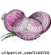 Clipart Of Onions Royalty Free Vector Illustration by Lal Perera
