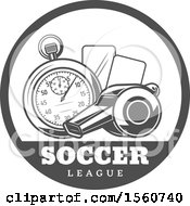 Poster, Art Print Of Grayscale Soccer Design