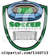 Clipart Of A Soccer Field Design Royalty Free Vector Illustration