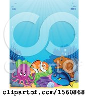 Clipart Of A Group Of Marine Fish Royalty Free Vector Illustration by visekart