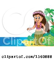 Hawaiian Hula Dancer On A Beach