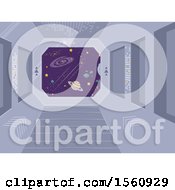 Clipart Of A Space Ship Windo Royalty Free Vector Illustration