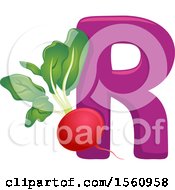 Poster, Art Print Of Letter R And Radish