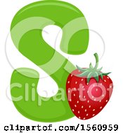 Poster, Art Print Of Letter S And Strawberry