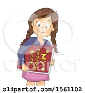 Brunette White Girl Holding An Emotion Book