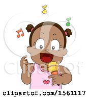 Poster, Art Print Of Black Toddler Girl Singing
