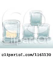 Poster, Art Print Of Ice Glasses With Alcohol