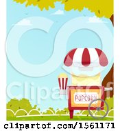 Poster, Art Print Of Popcorn Cart In A Park