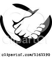 Clipart Of Hands Of A Mother And Child Over A Heart Royalty Free Vector Illustration