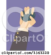 Clipart Of A Stressed Business Mans Hand Squeezing A Stress Ball Royalty Free Vector Illustration