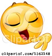Poster, Art Print Of Yellow Emoji Smiley With A Confident Expression
