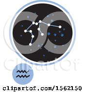 Poster, Art Print Of Star Constellation And Aquarius Zodiac Symbol
