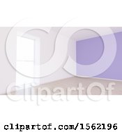 Clipart Of A 3d Empty Room Interior Royalty Free Illustration