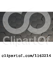 Poster, Art Print Of 3d Metal Hexagonal Background