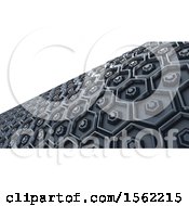 Poster, Art Print Of 3d Metal Hexagonal Background