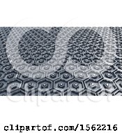 Poster, Art Print Of 3d Metal Hexagonal Background