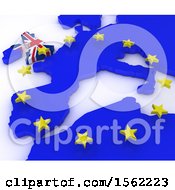 Clipart Of A 3d EU Referendum Map On A White Background Royalty Free Illustration by KJ Pargeter