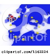 Clipart Of A 3d EU Referendum Map On A White Background Royalty Free Illustration by KJ Pargeter