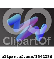 Clipart Of A 3D Background With A Fluid Abstract Shape Royalty Free Vector Illustration