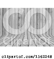 Clipart Of A Curved Wood Background Royalty Free Vector Illustration