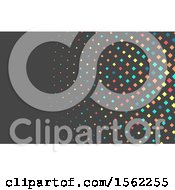 Clipart Of A Colorful Diamond Pattern Design On Gray Royalty Free Vector Illustration