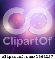 Clipart Of A Purple Background With Waves And Flares Royalty Free Vector Illustration