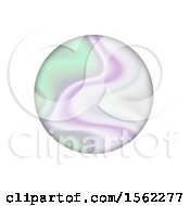 Holographic Circle On A White Background
