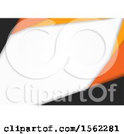 Clipart Of A Black And Orange Abstract Background Royalty Free Vector Illustration
