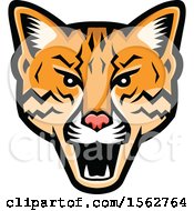 Poster, Art Print Of Angry Ocelot Cat Mascot Head