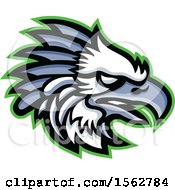 Poster, Art Print Of Profiled American Harpy Eagle Mascot Head
