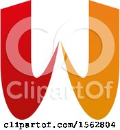 Clipart Of A Letter W Logo Design Royalty Free Vector Illustration