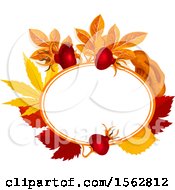 Poster, Art Print Of Seasonal Fall Autumn Design With Leaves