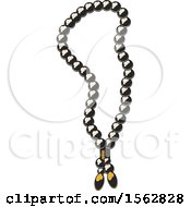 Clipart Of A Rosary Royalty Free Vector Illustration