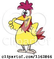 Clipart Of A Cartoon Chicken Giving A Thumb Up Royalty Free Vector Illustration by Dennis Holmes Designs