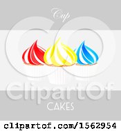 Poster, Art Print Of Colorful Cupcakes With Text On Gray