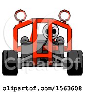 Black Little Anarchist Hacker Man Riding Sports Buggy Front View