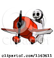 Poster, Art Print Of Black Little Anarchist Hacker Man Flying In Geebee Stunt Plane Viewed From Below
