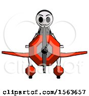 Poster, Art Print Of Black Little Anarchist Hacker Man In Geebee Stunt Plane Front View