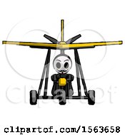 Poster, Art Print Of Black Little Anarchist Hacker Man In Ultralight Aircraft Front View