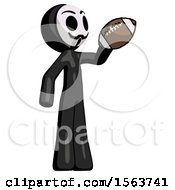 Poster, Art Print Of Black Little Anarchist Hacker Man Holding Football Up