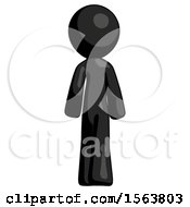 Poster, Art Print Of Black Little Anarchist Hacker Man Walking Away Back View