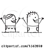 Poster, Art Print Of Cheering Stick Couple
