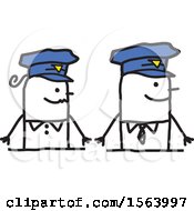 Poster, Art Print Of Happy Stick Police Couple