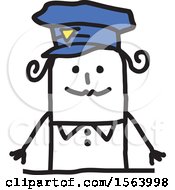 Poster, Art Print Of Happy Stick Police Woman