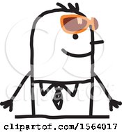 Poster, Art Print Of Stick Man Wearing Sunglasses