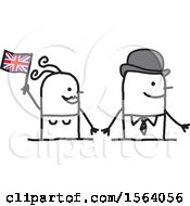 Poster, Art Print Of Happy Stick British Couple